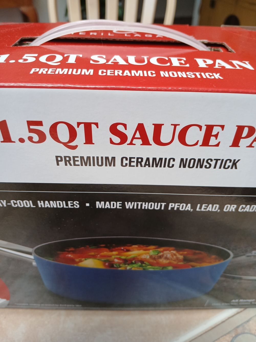 1.5QT Ceramic Nonstick Sauce Pan - Blue